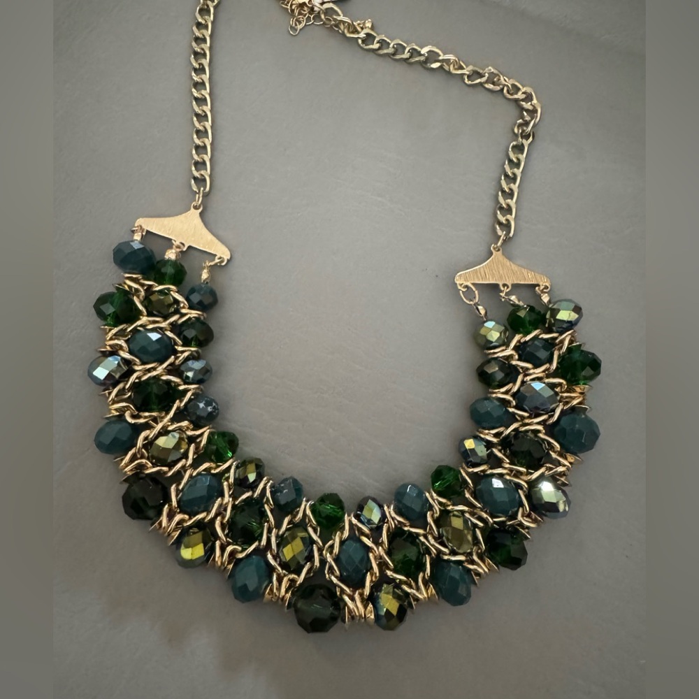 NWT Emerald Taxicab crystal necklace - Picture 4 of 6